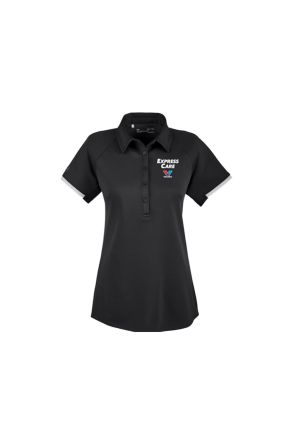 LADIES UNDER ARMOUR EXPRESS CARE POLO - BLACK